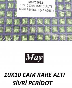 10X10 CAM KARE ALTI SİVRİ PERİDOT