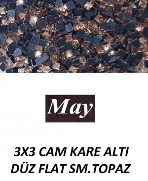 3X3 CAM KARE ALTI DÜZ FLAT SM. TOPAZ