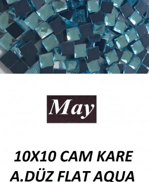 10X10 CAM KARE ALTI DÜZ FLAT AQUA