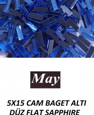 5X15 CAM BAGET ALTI DÜZ FLAT SAPPHIRE