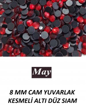 8 MM CAM YUVARLAK KESMELİ ALTI DÜZ SIAM