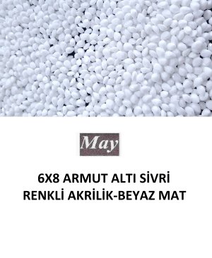 6X8 ARMUT ALTI SİVRİ RENKLİ AKRİLİK-BEYAZ MAT