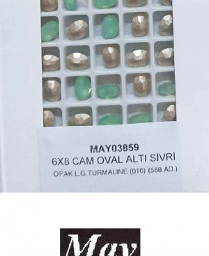 06X08 CAM OVAL ALTI SİVRİ OPAK L.G.TURMALINE (010)