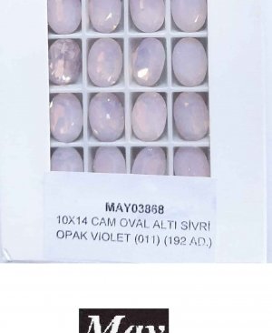 10X14 CAM OVAL ALTI SİVRİ OPAK VIOLET (011)