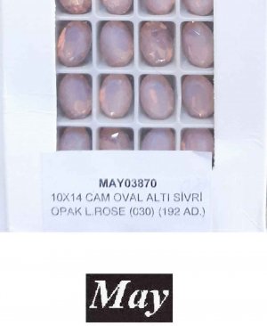 10X14 CAM OVAL ALTI SİVRİ OPAK L.ROSE (030)