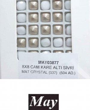 08X08 CAM KARE ALTI SİVRİ MAT CRYSTAL (037)