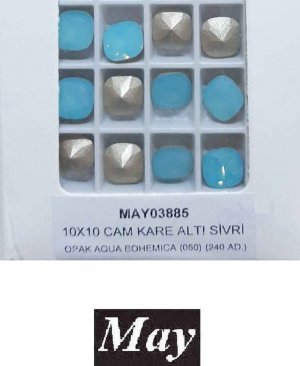 10X10 CAM KARE ALTI SİVRİ OPAK AQUA BOHEMICA (050)