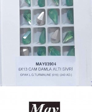 08X13 CAM DAMLA ALTI SİVRİ OPAK L.G.TURMALINE (010)