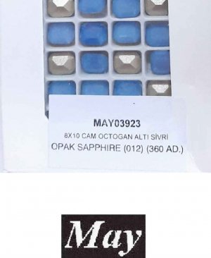 08X10 CAM OCTOGAN ALTI SİVRİ OPAK SAPPHIRE (012)