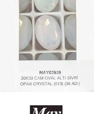 20X30 CAM OVAL ALTI SİVRİ OPAK CRYSTAL (013)