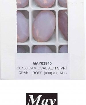 20X30 CAM OVAL ALTI SİVRİ OPAK L.ROSE (030)