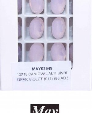 13X18 CAM OVAL ALTI SİVRİ OPAK VIOLET (011)