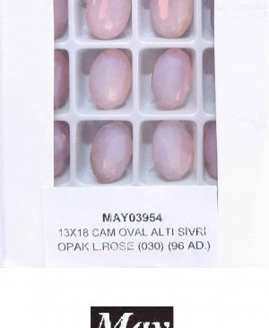 13X18 CAM OVAL ALTI SİVRİ OPAK L.ROSE (030)