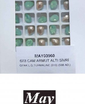 06X08 CAM ARMUT ALTI SİVRİ OPAK L.G.TURMALINE (010)