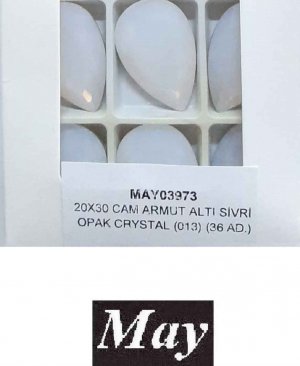 20X30 CAM ARMUT ALTI SİVRİ OPAK CRYSTAL (013)