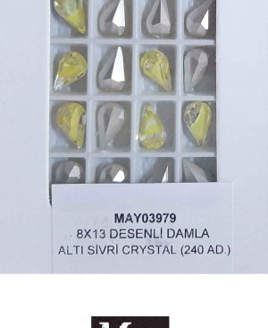 08X13 DESENLİ DAMLA ALTI SİVRİ CITRINE