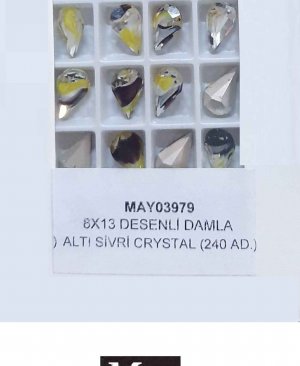 08X13 DESENLİ DAMLA ALTI SİVRİ TOPAZ