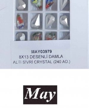 08X13 CAM DAMLA ALTI SİVRİ DESENLİ CHRYSOLITE