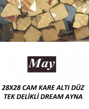 28X28 CAM KARE ALTI DÜZ TEK DELİKLİ DREAM AYNA