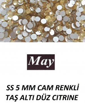 SS 5 MM CAM RENKLİ TAŞ ALTI DÜZ CITRINE