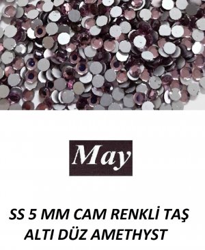 SS 5 MM CAM RENKLİ TAŞ ALTI DÜZ AMETHYST