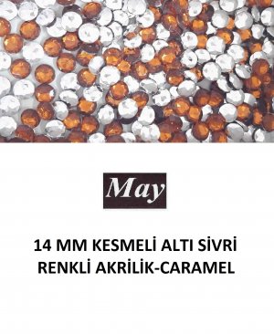 14 MM KESMELİ ALTI SİVRİ RENKLİ AKRİLİK-CARAMEL