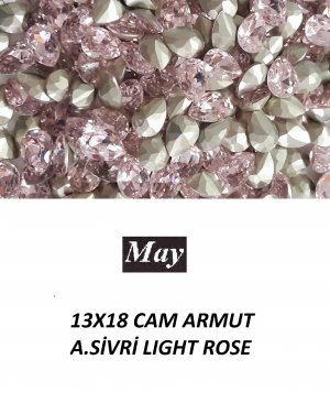 13X18 CAM ARMUT ALTI SİVRİ LIGHT ROSE