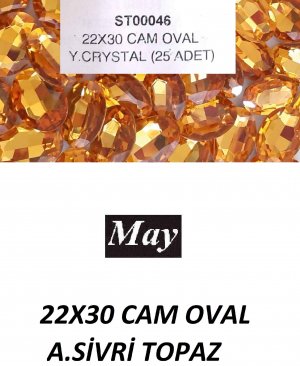 22X30 CAM OVAL A.SİVRİ TOPAZ