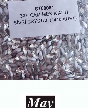 03X06 CAM MEKİK ALTI SİVRİ CRYSTAL 