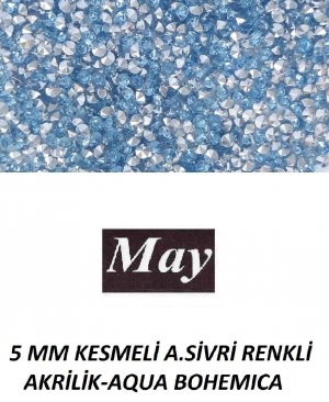 5 MM KESMELİ ALTI SİVRİ RENKLİ AKRİLİK-AQUA BOHEMICA