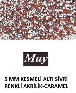 5 MM KESMELİ ALTI SİVRİ RENKLİ AKRİLİK-CARAMEL