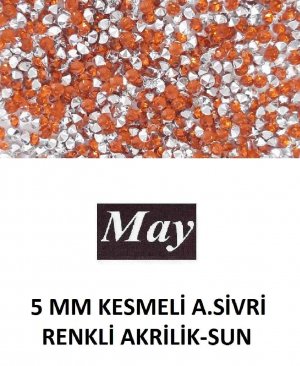 5 MM KESMELİ ALTI SİVRİ RENKLİ AKRİLİK-SUN