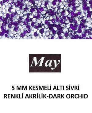 5 MM KESMELİ ALTI SİVRİ RENKLİ AKRİLİK-DARK ORCHID