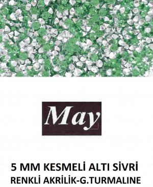 5 MM KESMELİ ALTI SİVRİ RENKLİ AKRİLİK-G.TURMALINE