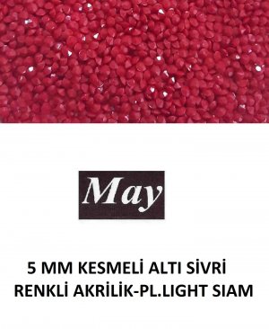 5 MM KESMELİ ALTI SİVRİ RENKLİ AKRİLİK-PL.LIGHT SIAM