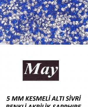 5 MM KESMELİ ALTI SİVRİ RENKLİ AKRİLİK-SAPPHIRE