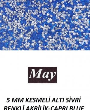 5 MM KESMELİ ALTI SİVRİ RENKLİ AKRİLİK-CAPRI BLUE