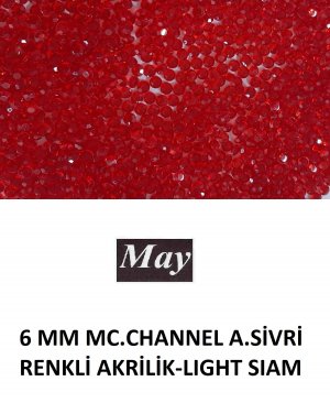 6 MM MC.CHANNEL ALTI SİVRİ RENKLİ AKRİLİK-LIGHT SIAM