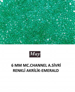 6 MM MC.CHANNEL ALTI SİVRİ RENKLİ AKRİLİK-EMERALD