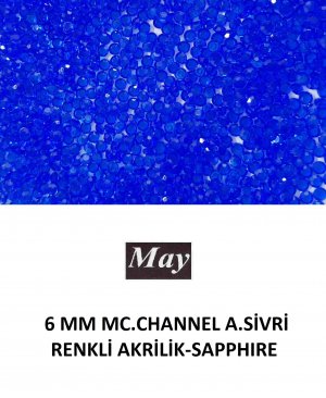 6 MM MC.CHANNEL ALTI SİVRİ RENKLİ AKRİLİK-SAPPHIRE