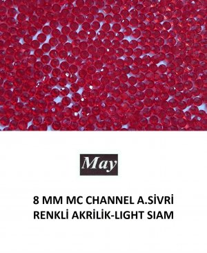 8 MM MC CHANNEL ALTI SİVRİ RENKLİ AKRİLİK-LIGHT SIAM