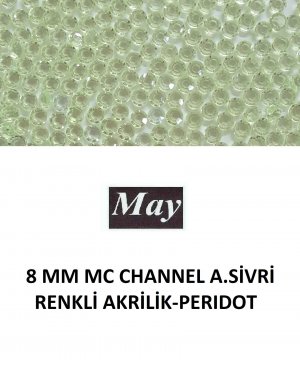 8 MM MC CHANNEL ALTI SİVRİ RENKLİ AKRİLİK-PERIDOT