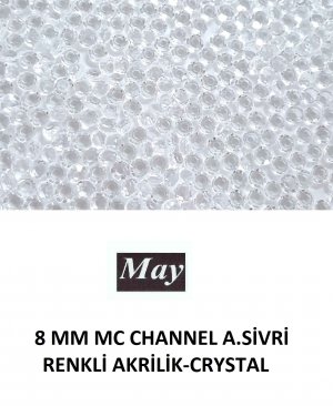 8 MM MC CHANNEL ALTI SİVRİ RENKLİ AKRİLİK-CRYSTAL