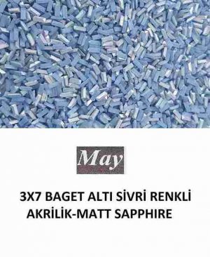 3X7 BAGET ALTI SİVRİ RENKLİ AKRİLİK-MATT SAPPHIRE