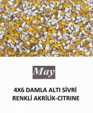 4X6 DAMLA ALTI SİVRİ RENKLİ AKRİLİK-CITRINE