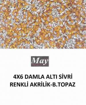 4X6 DAMLA ALTI SİVRİ RENKLİ AKRİLİK-BEACH TOPAZ