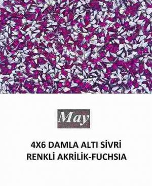 4X6 DAMLA ALTI SİVRİ RENKLİ AKRİLİK-FUCHSIA