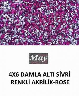 4X6 DAMLA ALTI SİVRİ RENKLİ AKRİLİK-ROSE