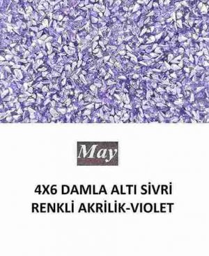 4X6 DAMLA ALTI SİVRİ RENKLİ AKRİLİK-VIOLET