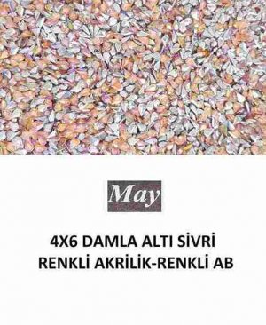 4X6 DAMLA ALTI SİVRİ RENKLİ AKRİLİK-RENKLİ AB